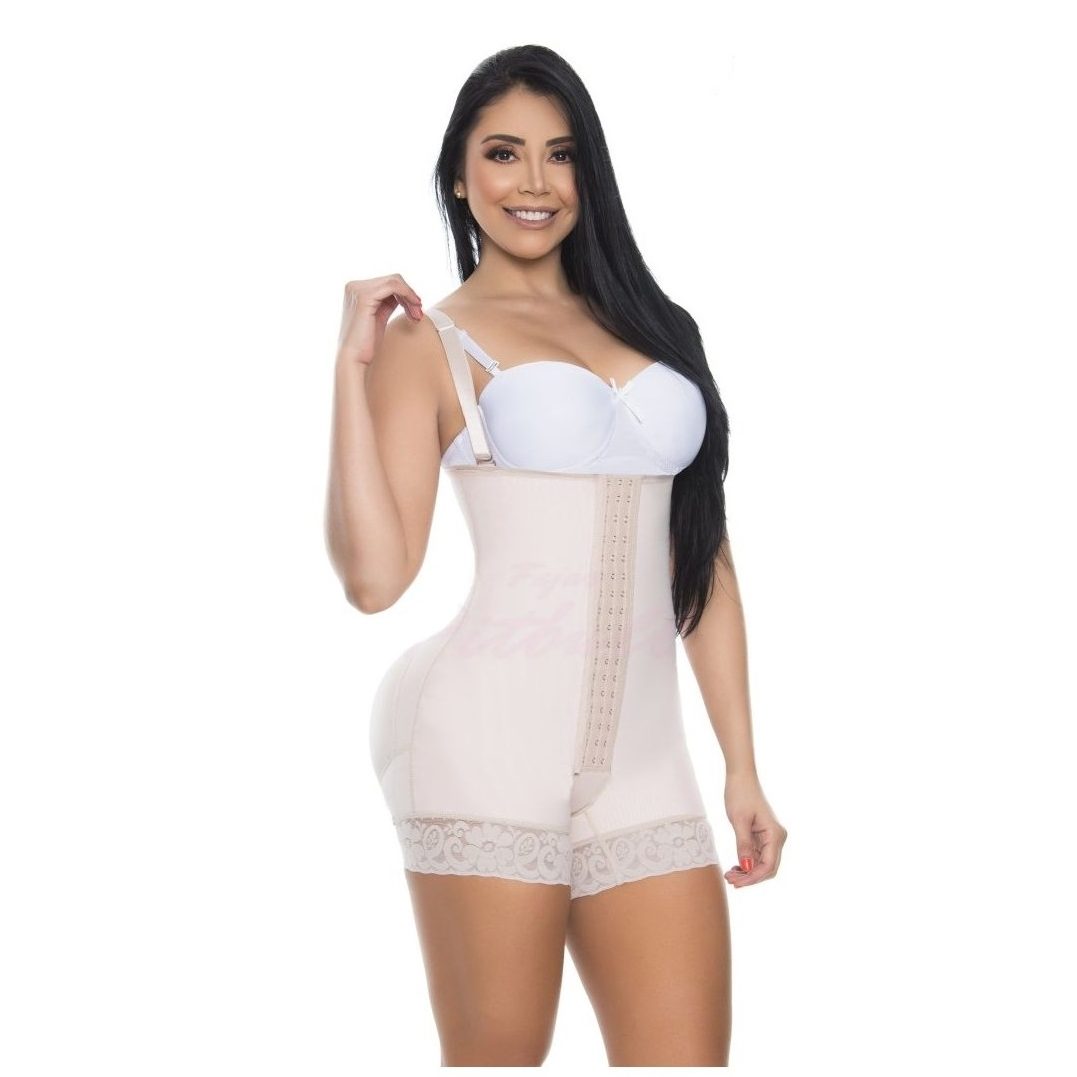 FAJA SHORT MOLDEADORA COLOMBIANA STRAPLESS 3 BROCHES - 1
