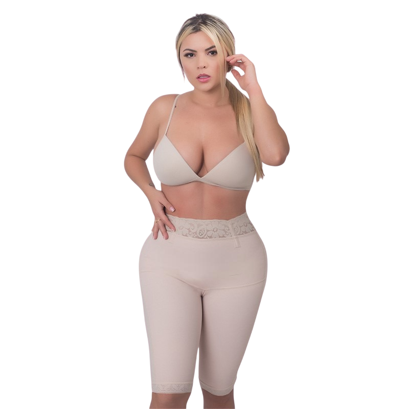 FAJA SHORT LARGA MOLDEADORA DE PIERNAS Y GLUTEOS COLOMBIANA - 1