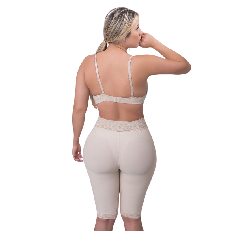 FAJA SHORT LARGA MOLDEADORA DE PIERNAS Y GLUTEOS COLOMBIANA - 2