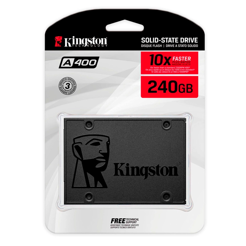 DISCO SOLIDO SSD INTERNO KINGSTON A400 240GB 6GB/S 500MB/S