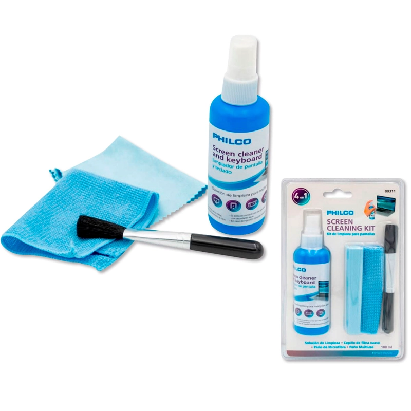 KIT DE LIMPIEZA 4EN1 PHILCO PANTALLAS NOTEBOOK TV PS5 100ML - 1