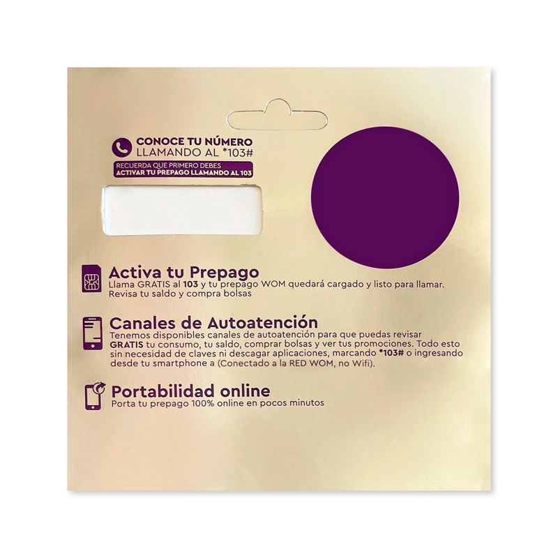 CHIP PREPAGO WOM ACTIVACION RAPIDA PACK X100 KIT MAYORISTA - 2