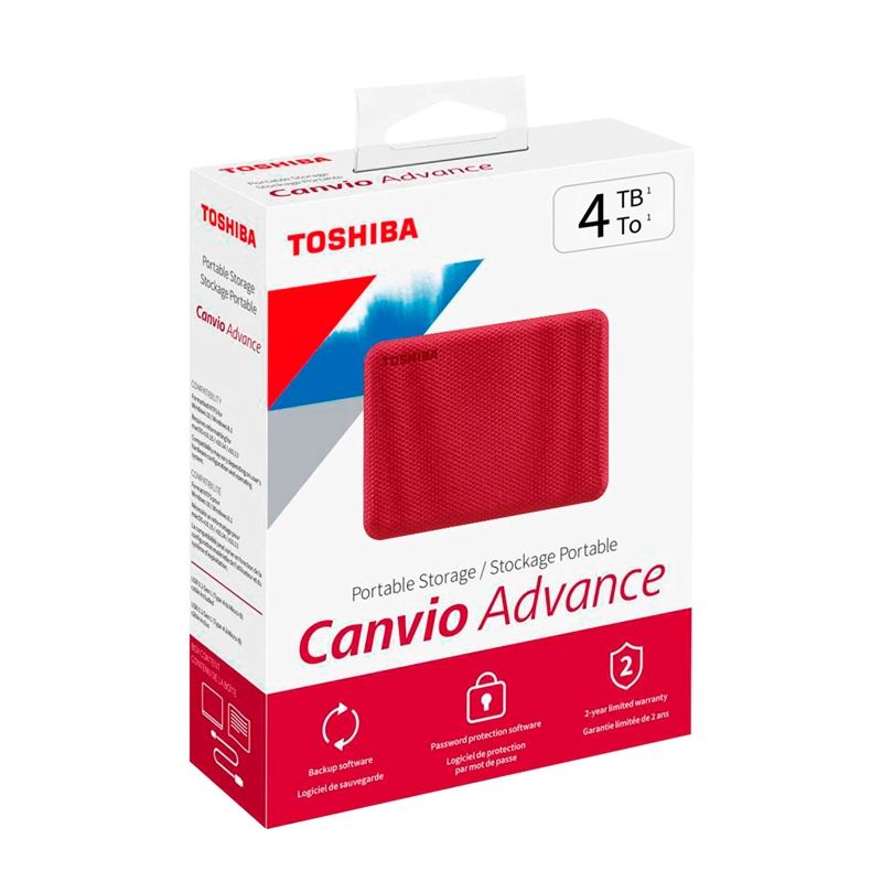 DISCO EXTERNO TOSHIBA 4TB CANVIO ADVANCE 3.0 HDTCA40XR3CA - 4