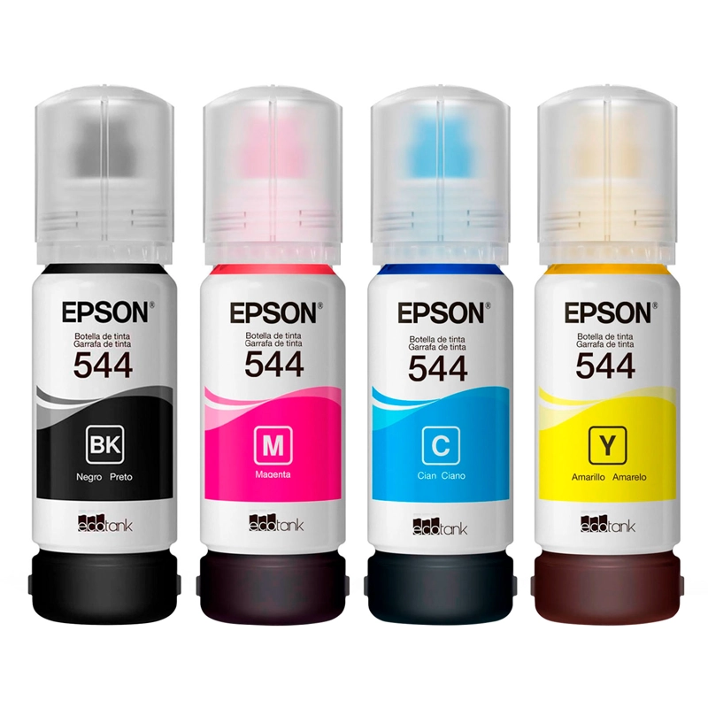 PACK 4 BOTELLAS DE TINTAS EPSON ORIGINAL T544 L3110 / L5190 - 1
