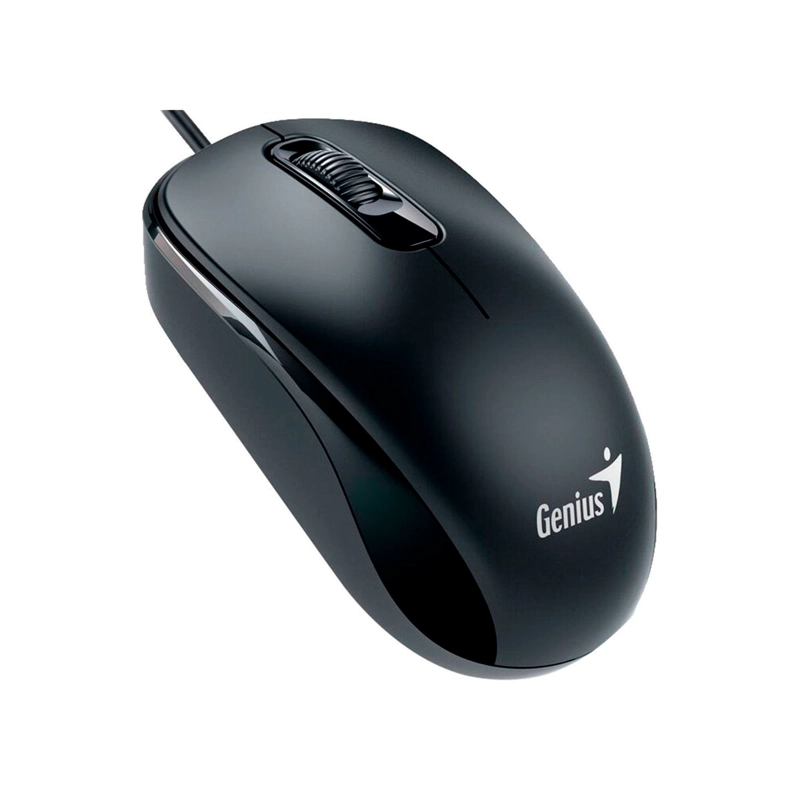 MOUSE GENIUS DX-110 USB OPTICO 3 BOTONES AMBIDIESTRO NEGRO - 1