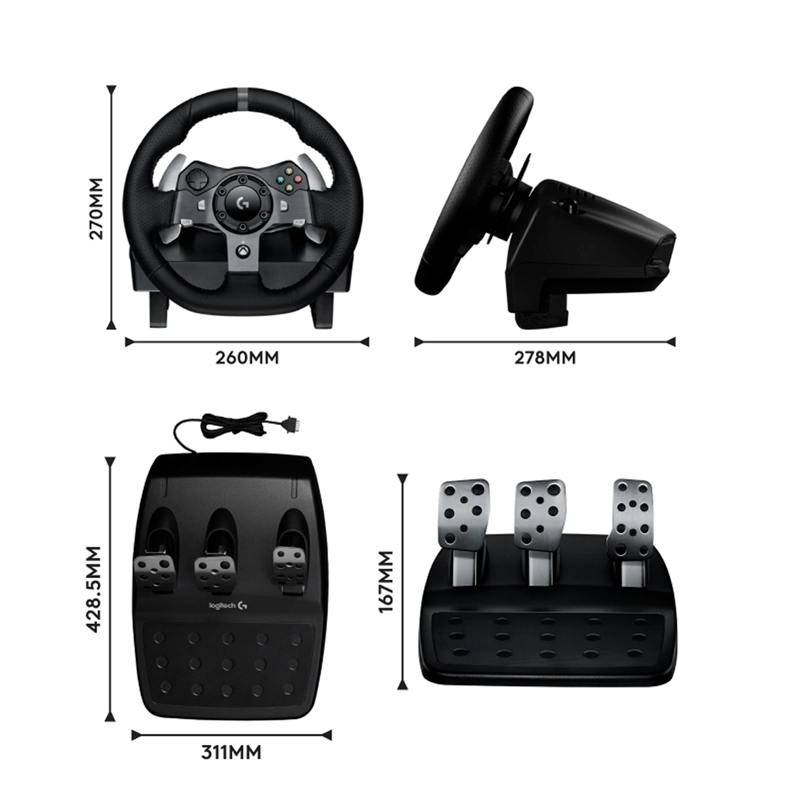 VOLANTE Y PEDALES LOGITECH G920 XBOX SERIES X/S /XBOX ONE/PC - 7