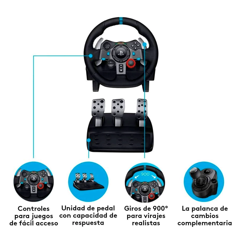 VOLANTE LOGITECH GAMING G29 PS5 PS4 PS3 DRIVING FORCE RACING - 4