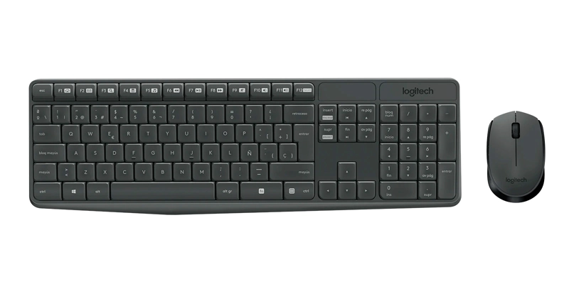 COMBO TECLADO Y MOUSE INALAMBRICO LOGITECH MK235 USB 1000DPI - 1