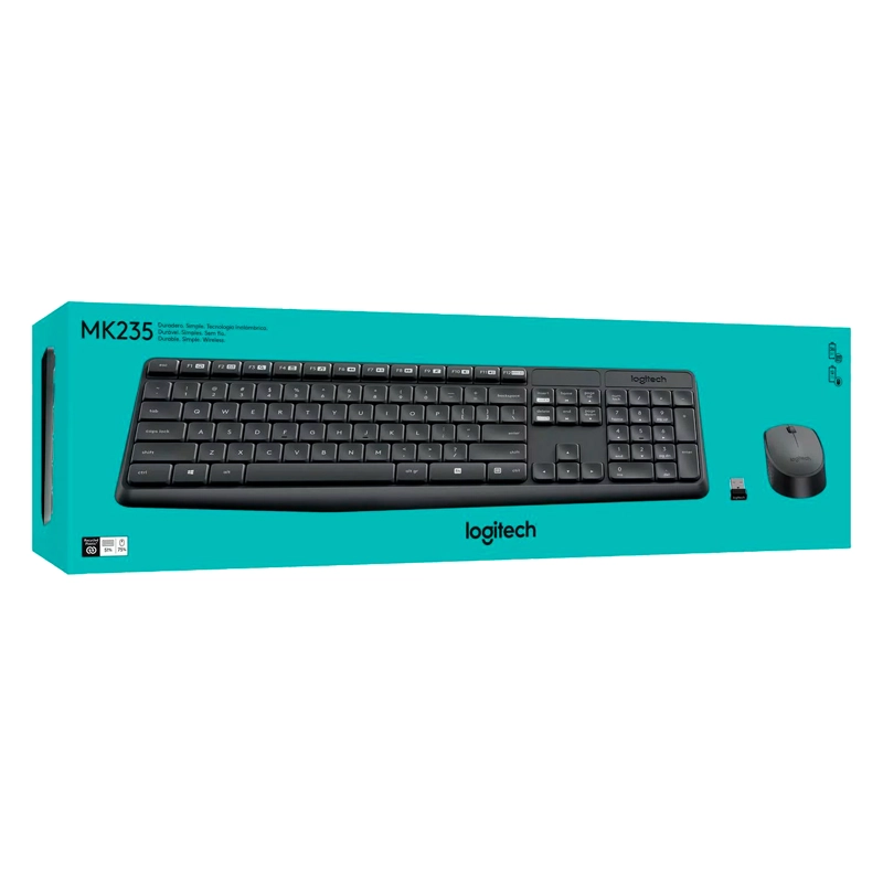COMBO TECLADO Y MOUSE INALAMBRICO LOGITECH MK235 USB 1000DPI - 6