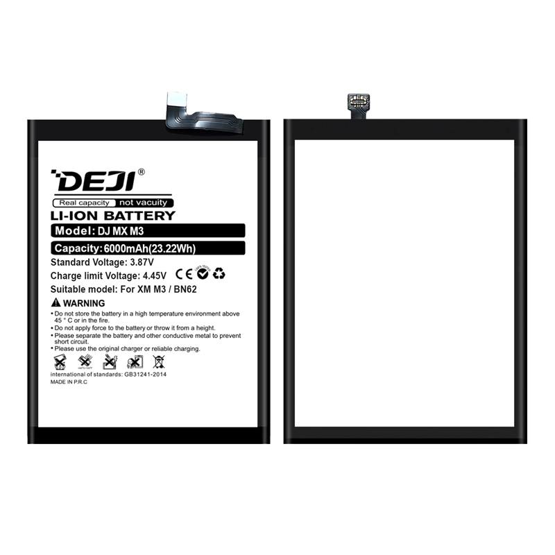 BATERIA PARA REDMI NOTE 9 DEJI IC ORIGINAL CAPACIDAD 6000MAH - 4