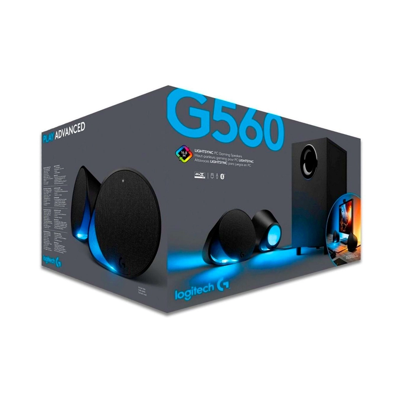 PARLANTES Y SUBWOOFER LOGITECH G560 LIGHTSYNC PC GAMING 2.1 - 8