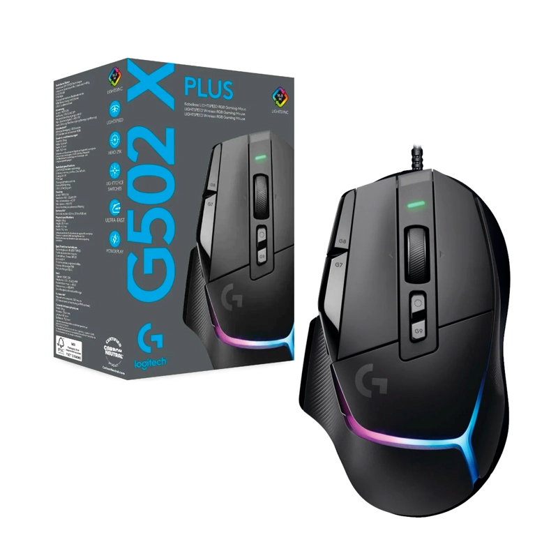 MOUSE GAMER INALAMBRICO LOGITECH G502 X PLUS LIGHTSPEED RGB - 1