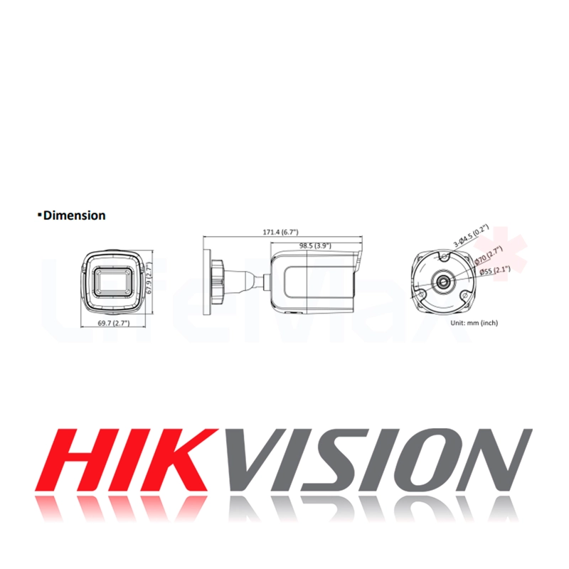CAMARA IP BALA EXIR HIKVISION HD 2MP MICROSD 256GB IP67 - 5
