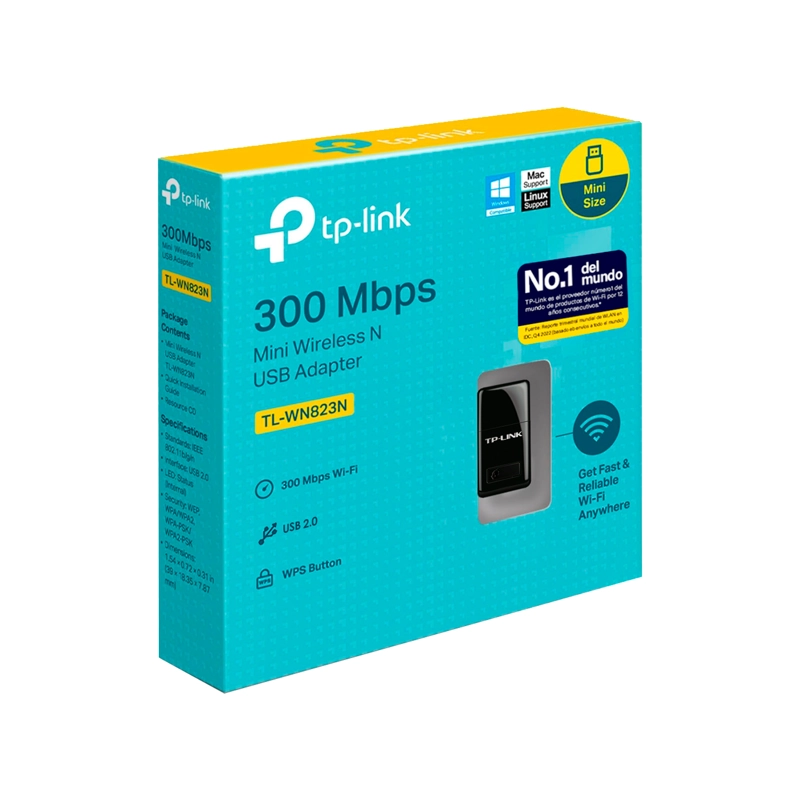MINI ADAPTADOR WIFI INALAMBRICO N TP-LINK TL-WN823N 300MBPS - 5