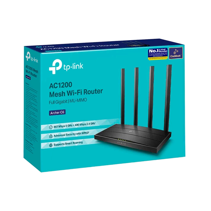 ROUTER INALAMBRICO TP-LINK ARCHER C6 AC1200 DUAL BAND 5GHZ - 5