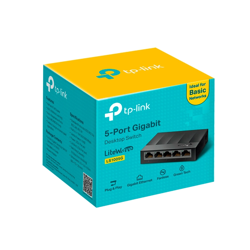 SWITCH TP-LINK LITEWAVE LS1005G 5-PORT RJ45 10/100/1000MBPS - 4