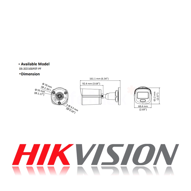 CAMARA DE SEGURIDAD ANALOGA BALA HIKVISION COLORVU FHD 2MP - 5