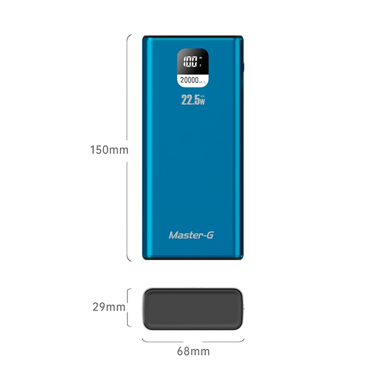 CARGADOR PORTATIL BATERIA POWER BANK MASTER-G 20000MAH 22.5W - 9