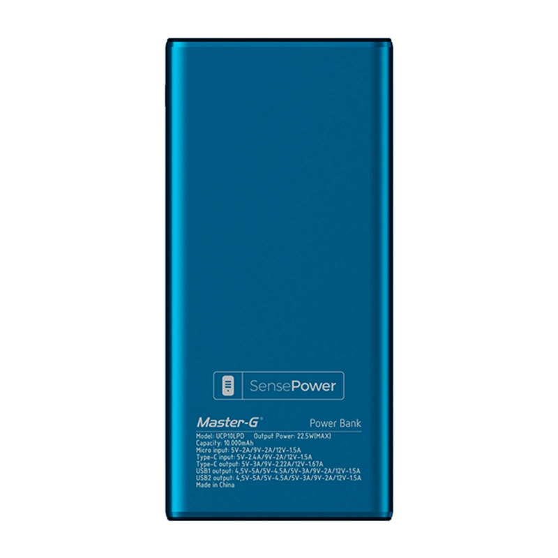 CARGADOR PORTATIL BATERIA POWER BANK MASTER-G 10000MAH 22.5W - 4