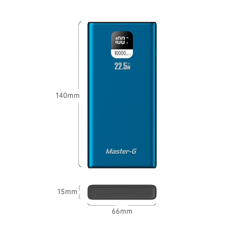 CARGADOR PORTATIL BATERIA POWER BANK MASTER-G 10000MAH 22.5W - 9