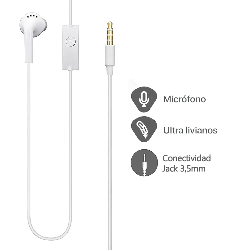 AUDIFONOS COMPATIBLE CON SAMSUNG HS330 IN-EAR JACK 3,5MM - 5