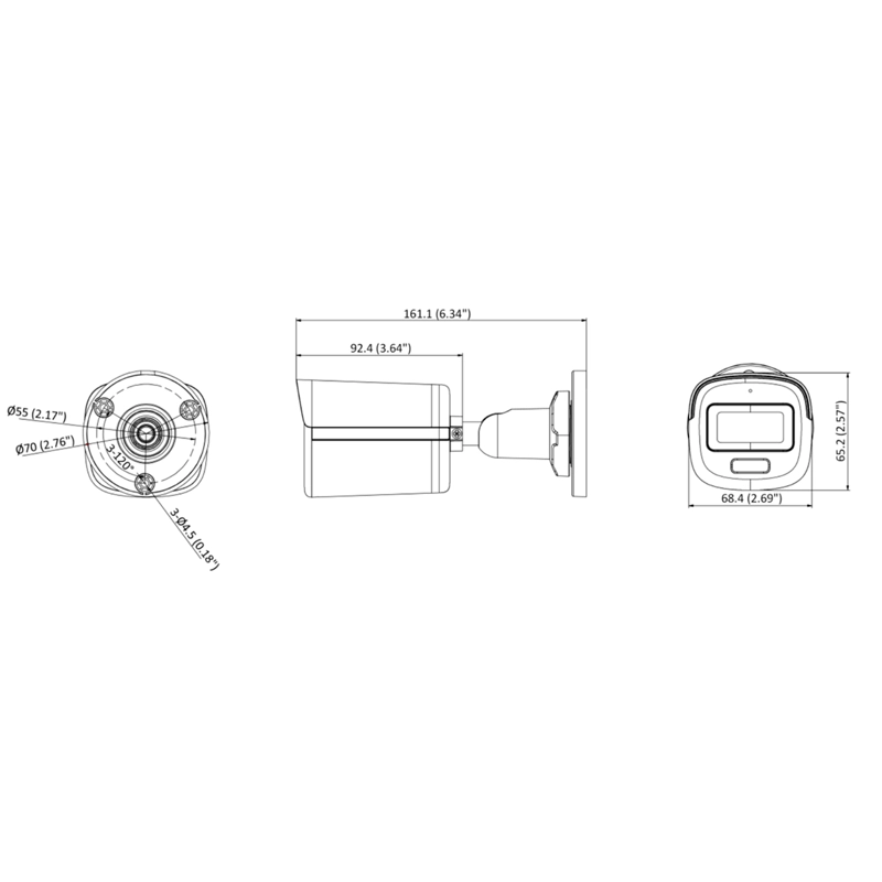 CAMARA MINIBALA HIKVISION SMARTHYBRID LIGHT 2MP COLORVU IP67 - 4