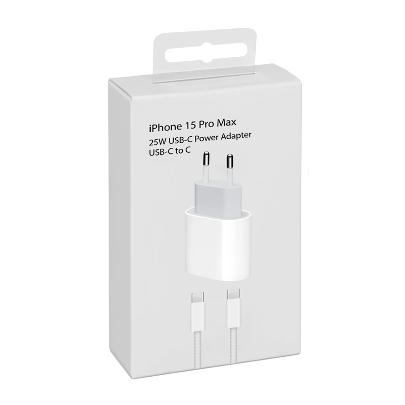CARGADOR COMPATIBLE CON IPHONE 15 PRO MAX 25W CABLE USB-C - 6