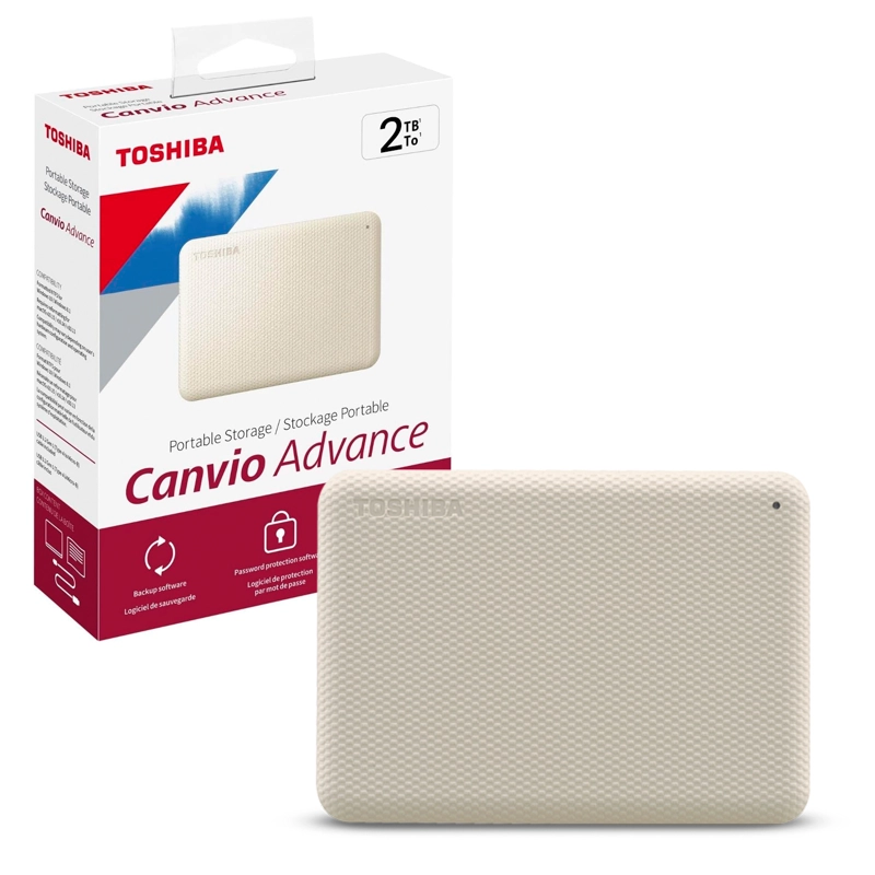 DISCO DURO EXTERNO TOSHIBA 2TB 2.5' CANVIO ADVANCE USB 3.2 - 1