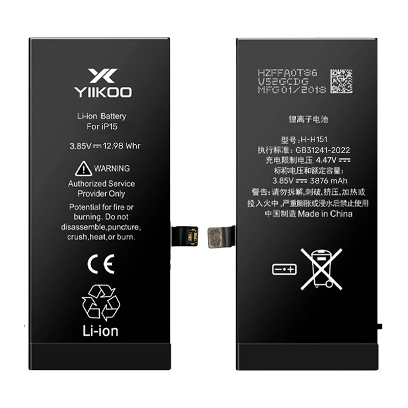 BATERIA PARA IPHONE 15 YIIKOO AUTOPROGRAMABLE SIN ALERTAS - 4