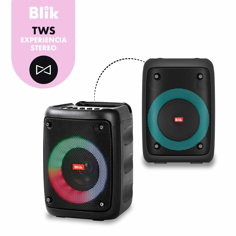 PARLANTE KARAOKE BLUETOOTH 5.3 BLIK VOICE TWS RGB 10W RMS - 3