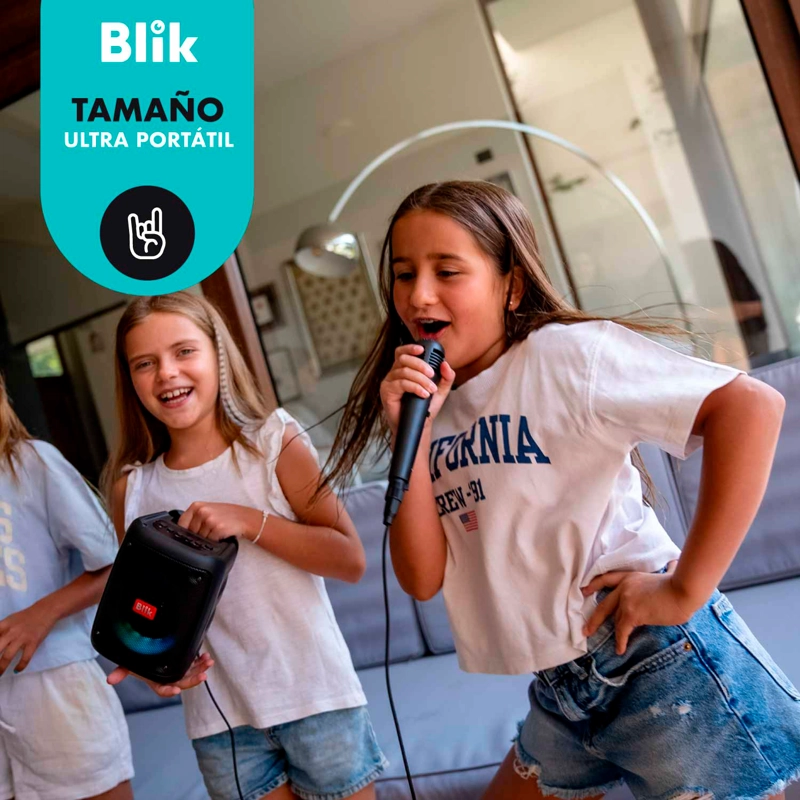 PARLANTE KARAOKE BLUETOOTH 5.3 BLIK VOICE TWS RGB 10W RMS - 4