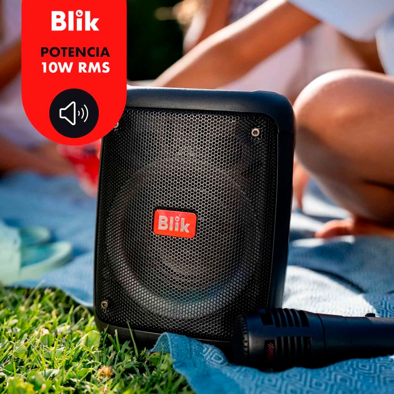 PARLANTE KARAOKE BLUETOOTH 5.3 BLIK VOICE TWS RGB 10W RMS - 5