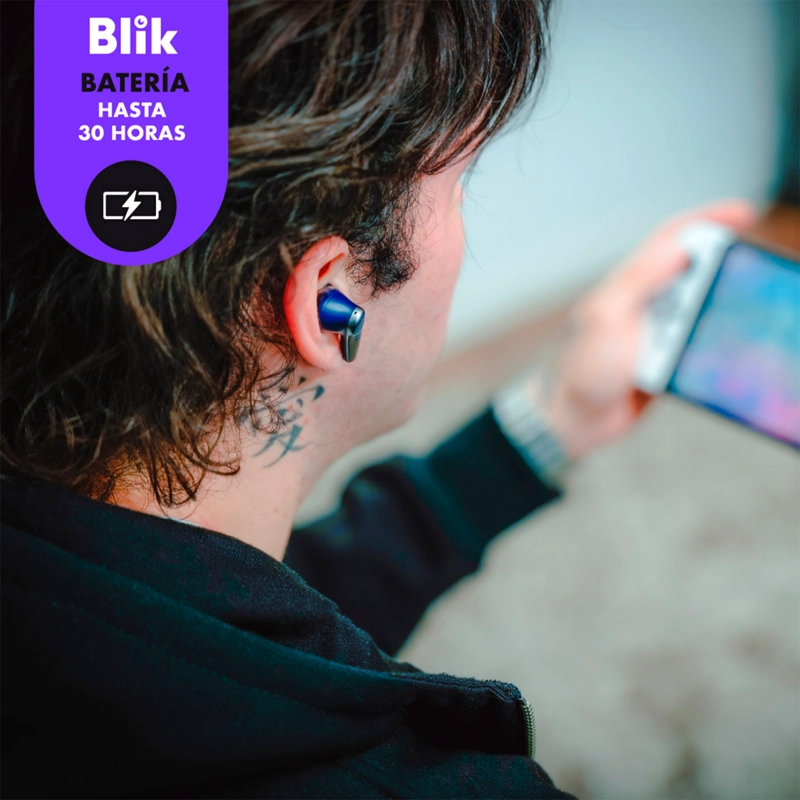 AUDIFONOS GAMER BLUETOOTH BLIK GAMEX TWS GAMING MODE BT 5.4 - 5