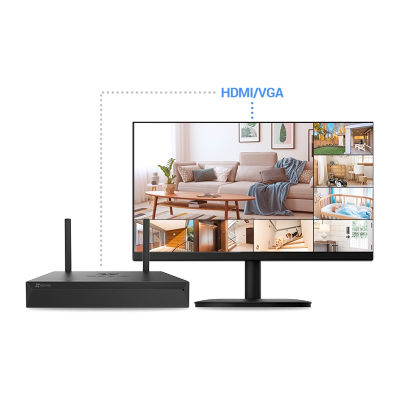 NVR 8 CANALES EZVIZ X5S WIFI 8TB ALMACENAMIENTO HDMI Y VGA - 5