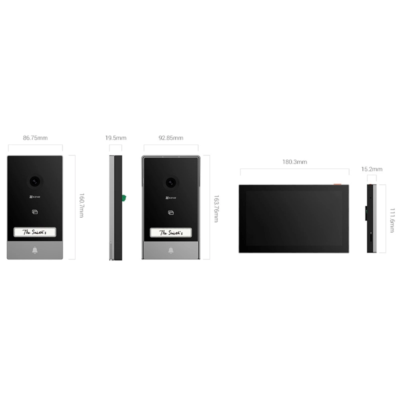 CONTROL ACCESO INTELIGENTE EZVIZ HP7 WIFI 2K 3MP SMART HOME - 4