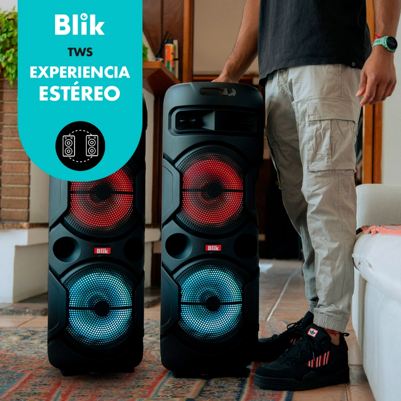PARLANTE KARAOKE BLUETOOTH 5.3 BLIK WAVEMAX2 4000W IPX6 TWS - 3