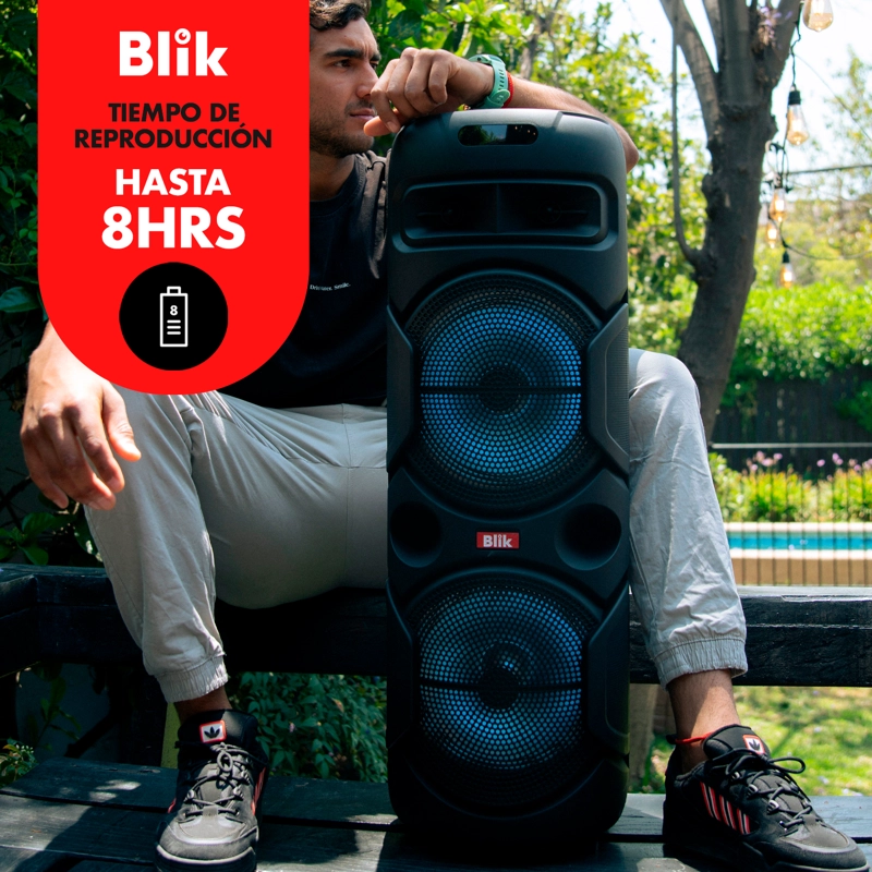 PARLANTE KARAOKE BLUETOOTH 5.3 BLIK WAVEMAX2 4000W IPX6 TWS - 4