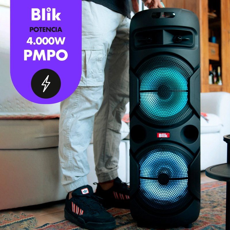 PARLANTE KARAOKE BLUETOOTH 5.3 BLIK WAVEMAX2 4000W IPX6 TWS - 5