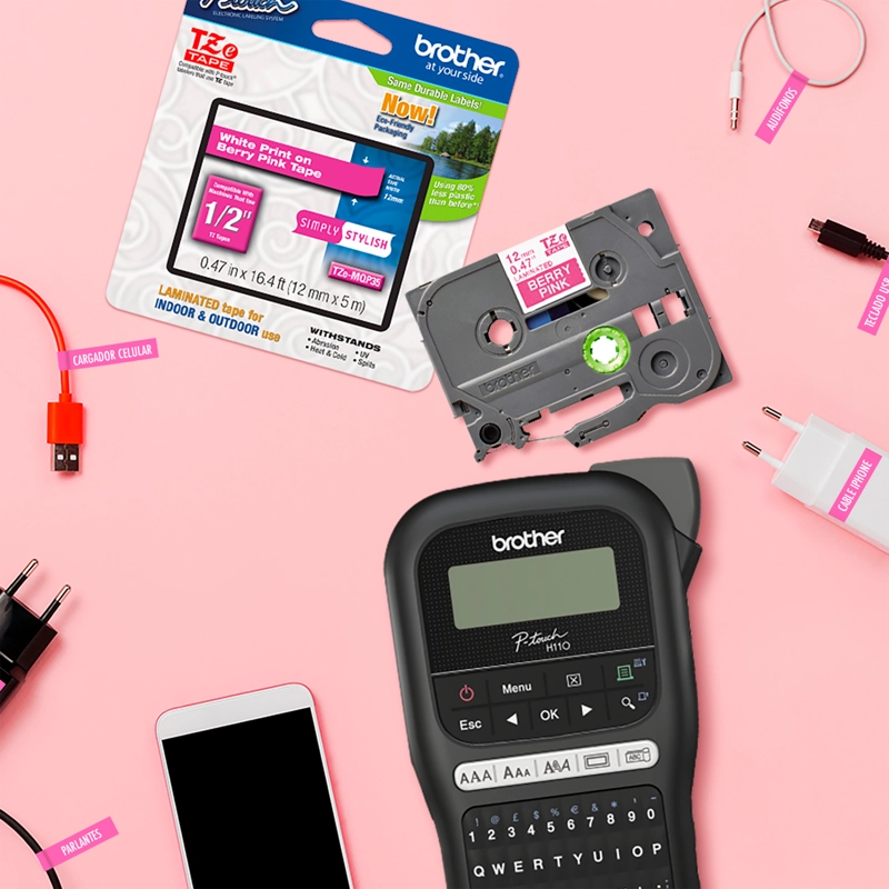 ROTULADORA PORTATIL PARA ETIQUETAS BROTHER P TOUCH PT-H110BK - 4