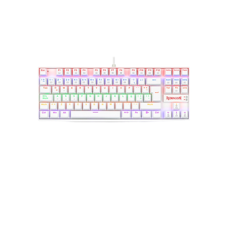 TECLADO GAMER REDRAGON KUMARA K552 BLANCO RAINBOW TENKEYLESS - 2