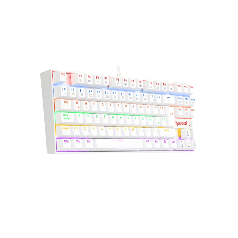 TECLADO GAMER REDRAGON KUMARA K552 BLANCO RAINBOW TENKEYLESS - 3