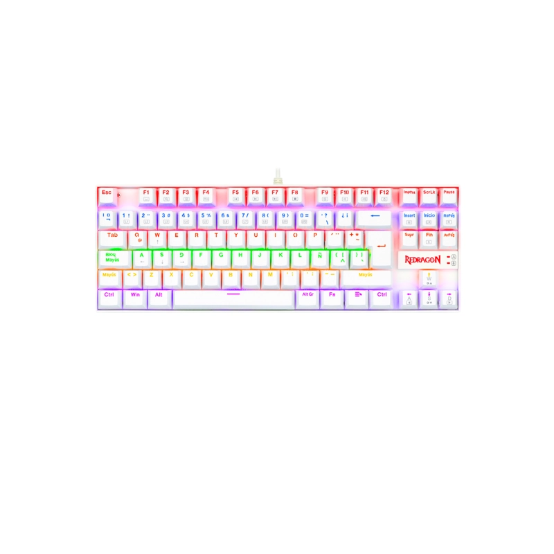 TECLADO GAMER REDRAGON KUMARA K552 BLANCO RAINBOW TENKEYLESS - 9