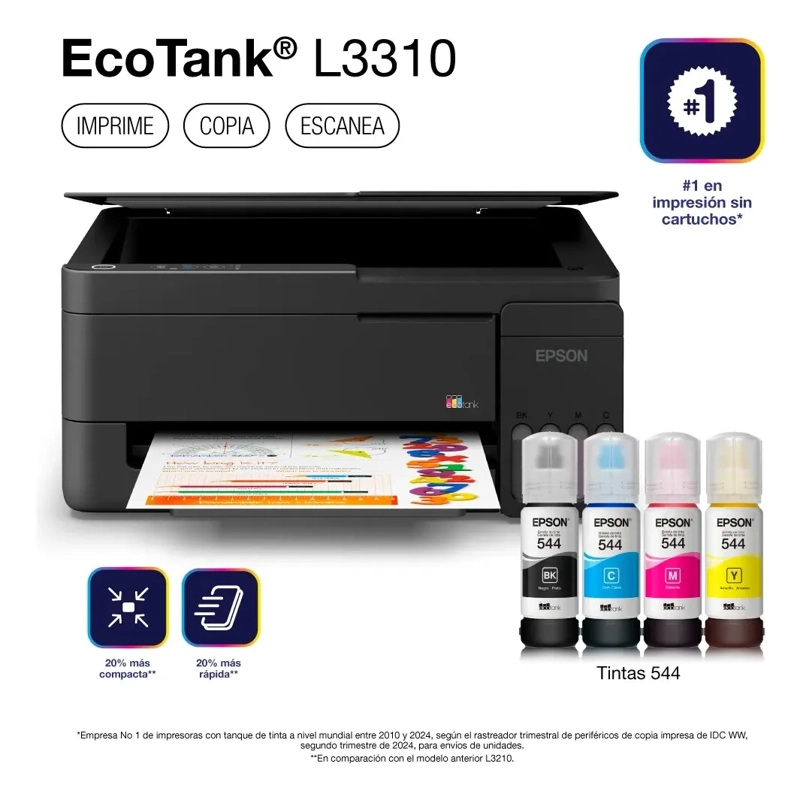 IMPRESORA MULTIFUNCIONAL EPSON L3310 ECOTANK TINTA CONTINUA - 7