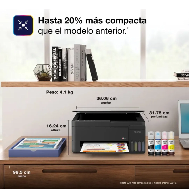 IMPRESORA MULTIFUNCIONAL EPSON L3310 ECOTANK TINTA CONTINUA - 8
