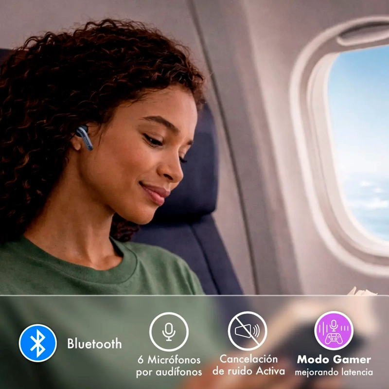 AUDIFONOS BLUETOOTH 5.4 MASTER-G MGBUDS60B TWS ANC CON APP - 3