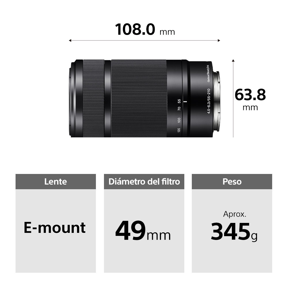 LENTE DE ZOOM TELEOBJETIVO  E 55-210 MM - 3