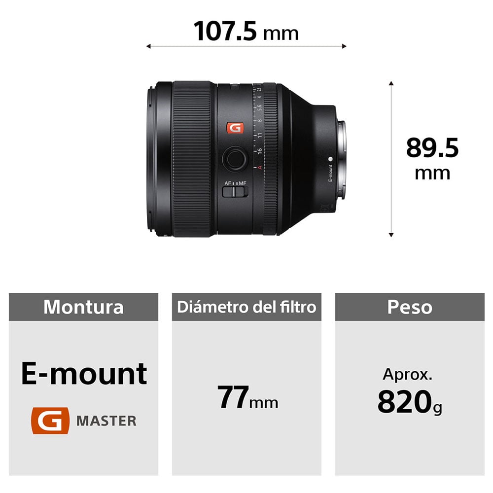 Lente teleobjetivo FE 85 mm F1.4 GM - 2