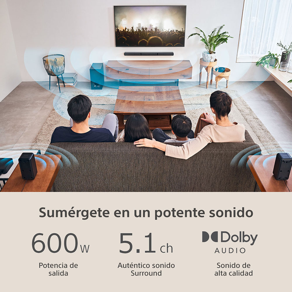 SOUNDBAR DE 5.1 CANALES HT-S40R - 5