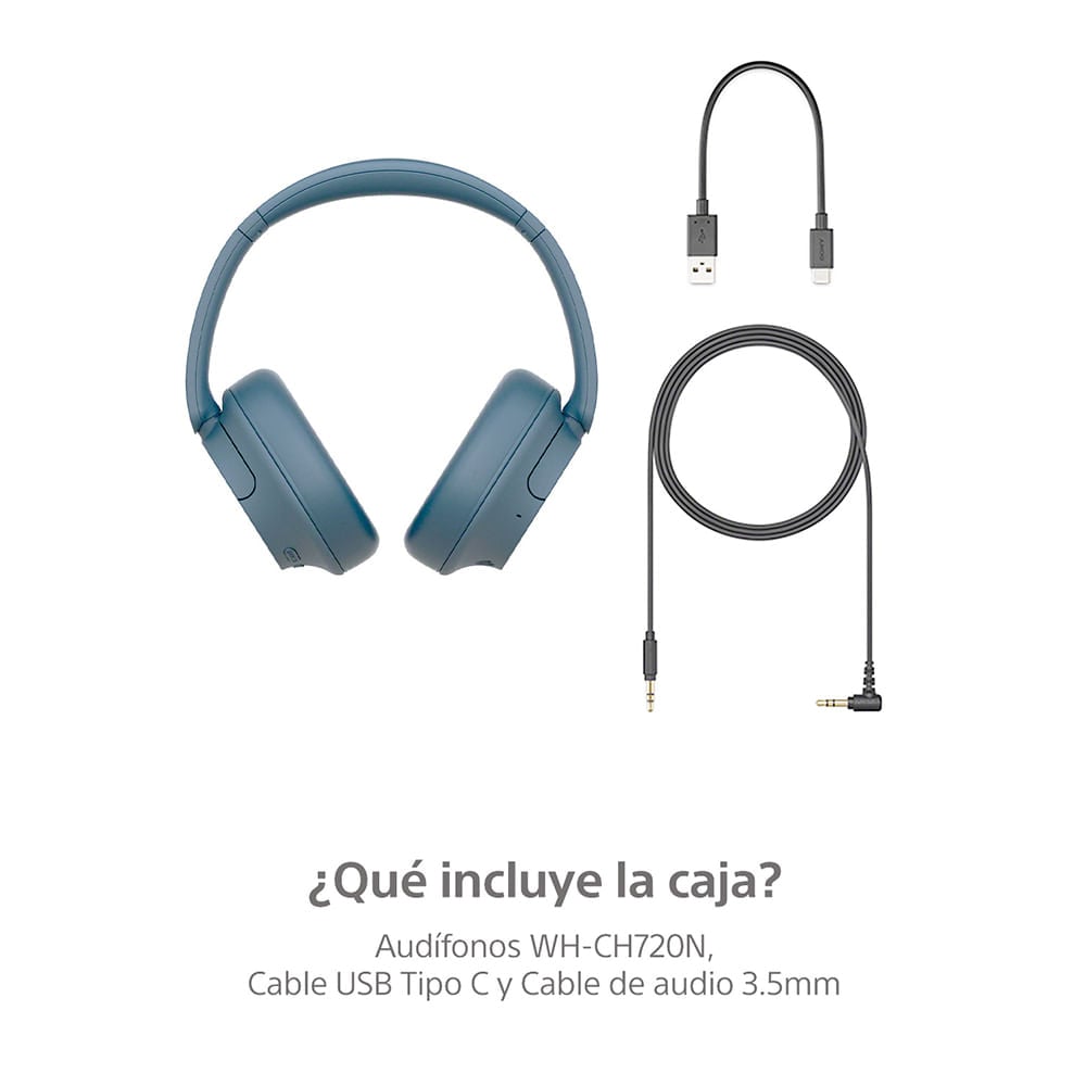 AUDÍFONOS SONY WH-CH720N NOISE CANCELLING BLUETOOTH AZUL - 10