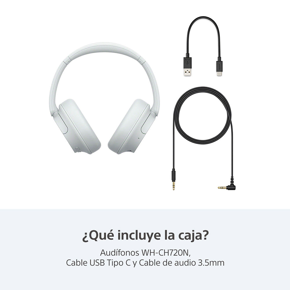 AUDÍFONOS SONY WH-CH720N NOISE CANCELLING BLUETOOTH BLANCO - 10